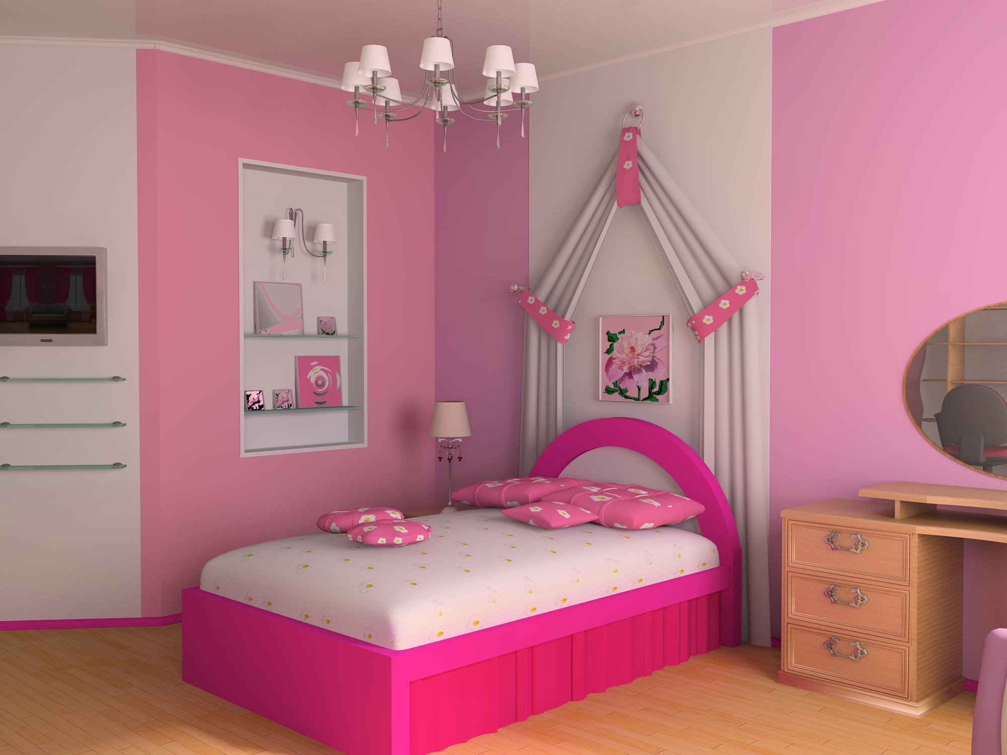 Pink Day Bed