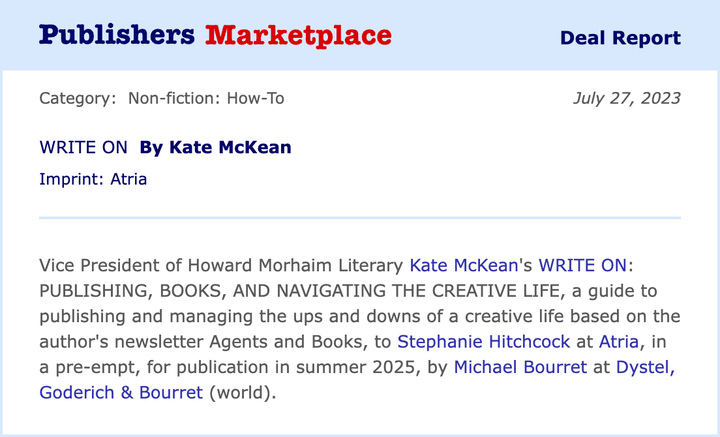 BREAKING NEWS: AN AGENTS & BOOKS BOOK!