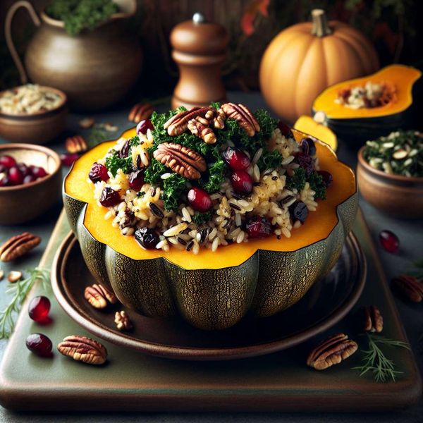 Autumn Harvest Stuffed Acorn Squash