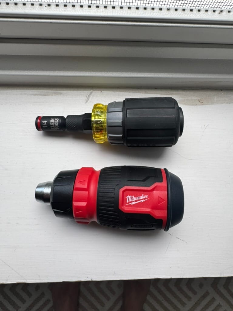 New Klein ratcheting stubby screwdriver
