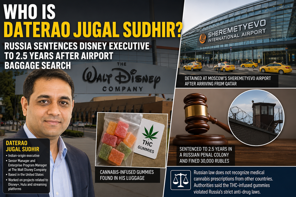 Who is Daterao Jugal Sudhir? Russia Sentences Disney Executive to 2.5 Years After Airport Baggage Search