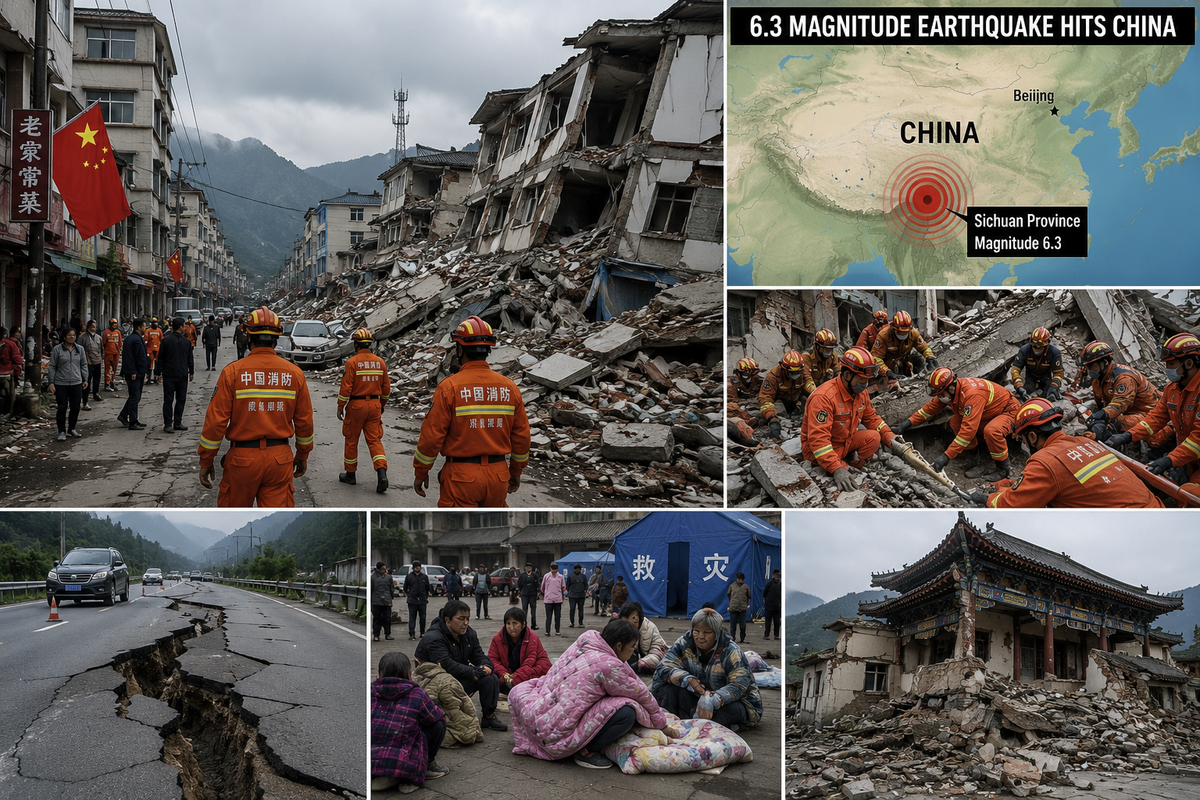 Strong Earthquake Hits China, Emergency Teams Rush to Affected Areas