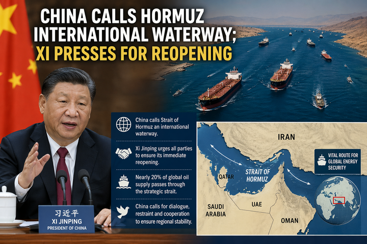 China Calls Hormuz an International Waterway; Xi Pushes for Reopening