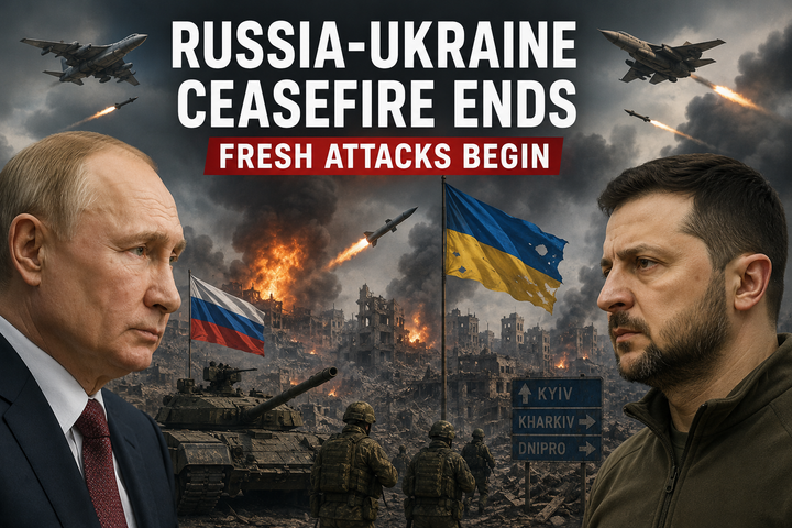 Russia-Ukraine Ceasefire Ends With Fresh Attacks