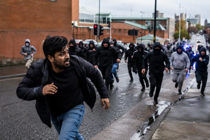 'Poor Guy Is Terrified': Indian Man Chased by Protesters Amid Belfast Riots