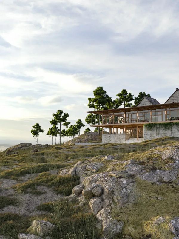 IFJ Architecture | Maison D entre pierre massive et bois local