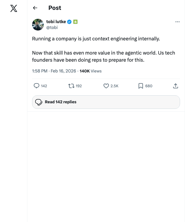 Tobi Lutke tweet