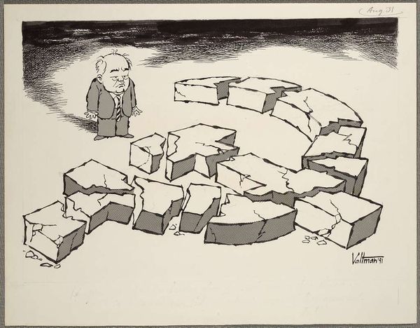 Fuente: Viñeta titulada: "Gorbachev beholds a shattered hammer and sickle" Edmund S. Valtman.