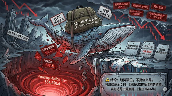 Whale Watch: The $39M Edge of the Cliff — Deconstructing 0x66f4’s Fatal BTC Long