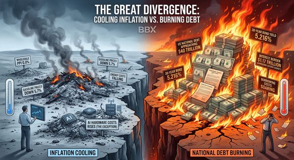 宏观大分歧：退烧的通胀与燃烧的债务