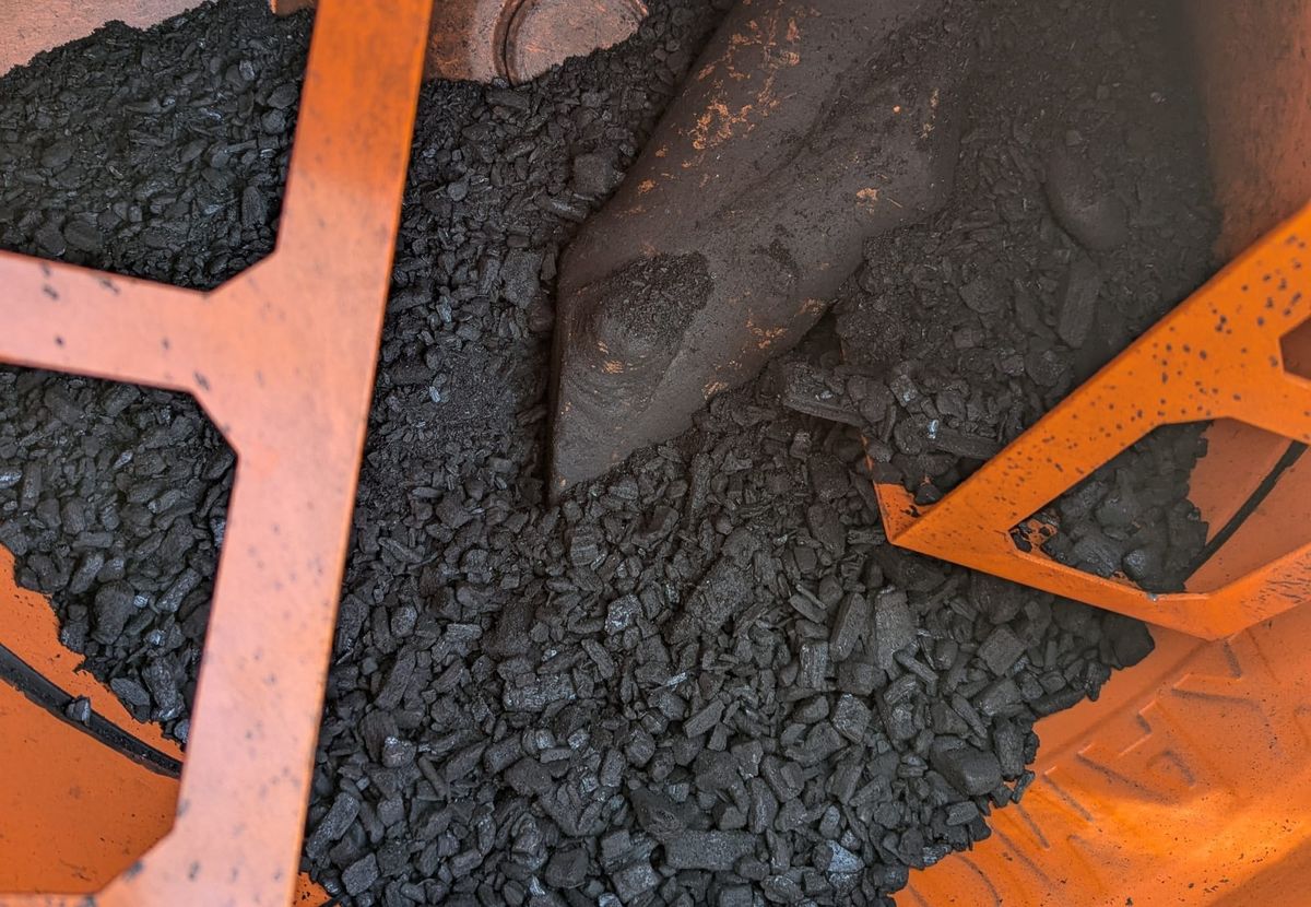 Starting the biochar grind