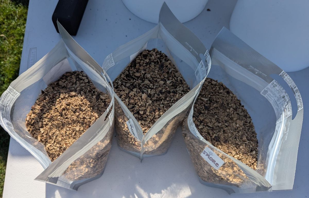 Acorn progress, notepads in the shop