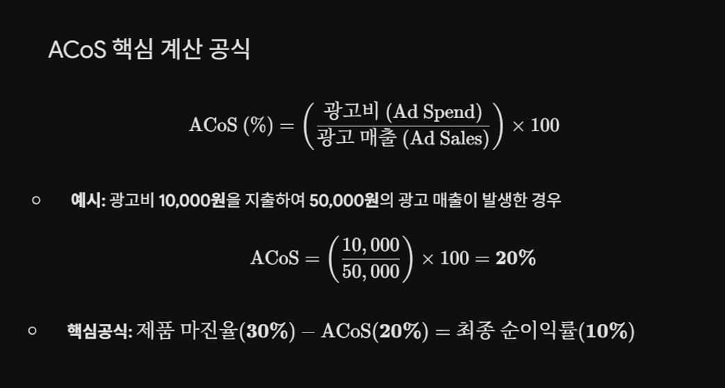 ACoS = Ad Spend / Ad Sales x 100