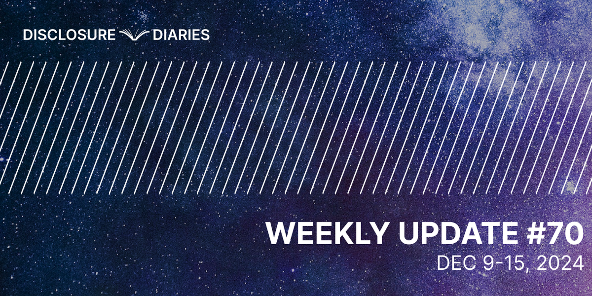 Disclosure Diaries Update #70