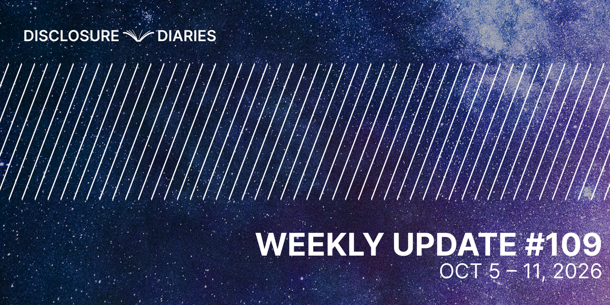 Disclosure Diaries Update #109, Oct 5–11, 2026