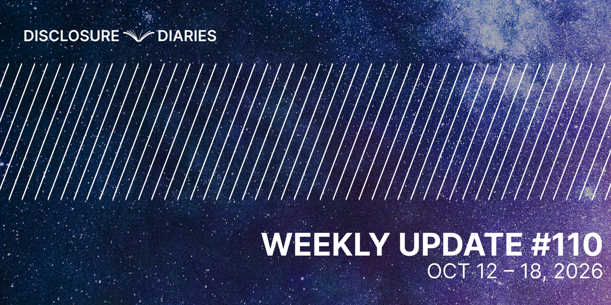 Disclosure Diaries Update #110, Oct 12–18, 2026