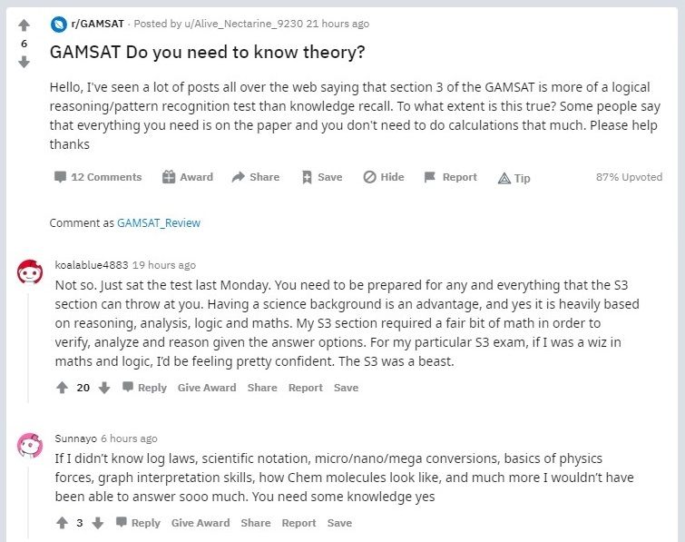 Gamsat Reasoning Section 3