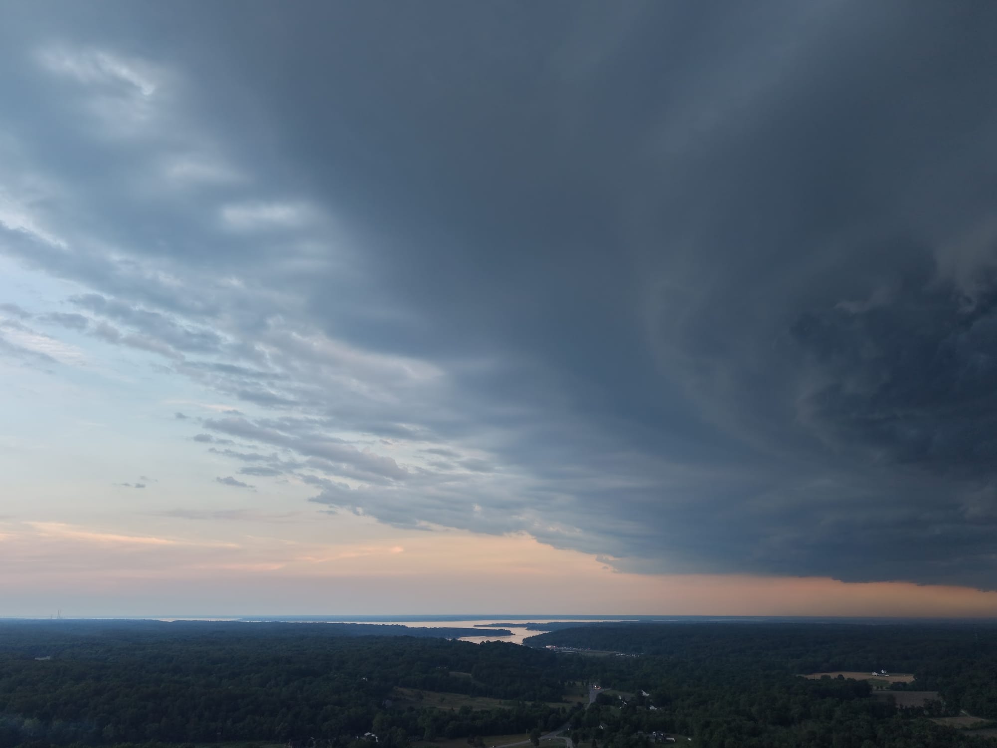 Storm approaching La Plata, Maryland Thursday evening