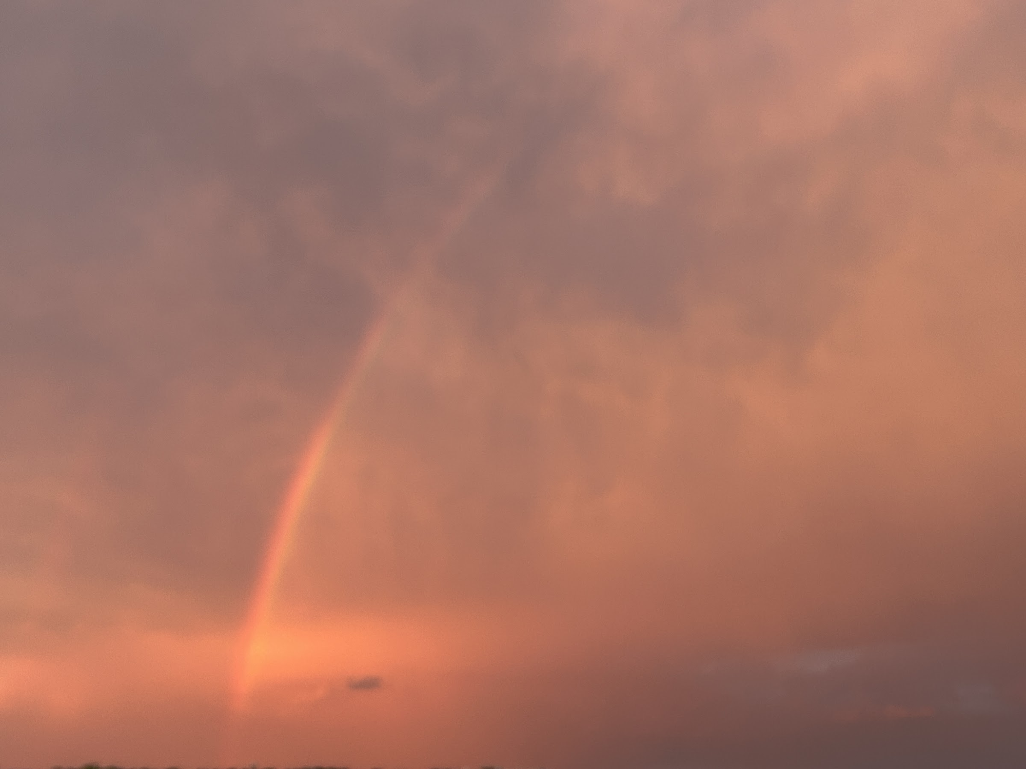 A sunset rainbow in Columbia Heights Friday
