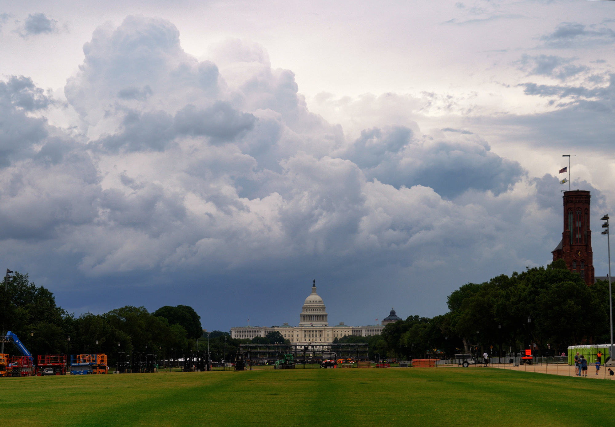 Storm clouds over the National Mall