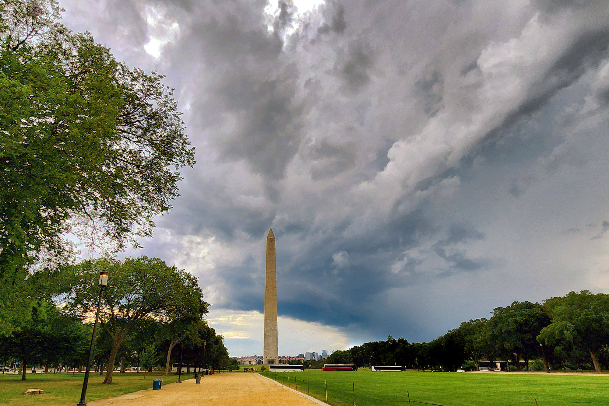 Storm clouds over the National Mall