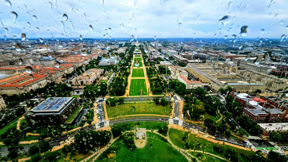 Photo of the view of the Washington Monument Sunday.