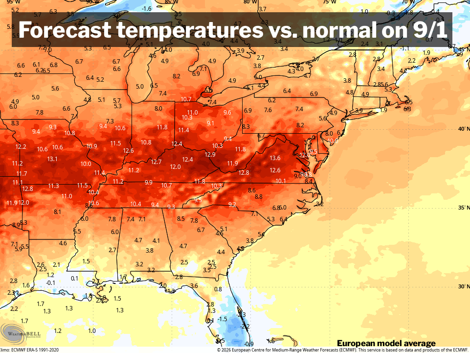 Fall preview to fade as more heat looms