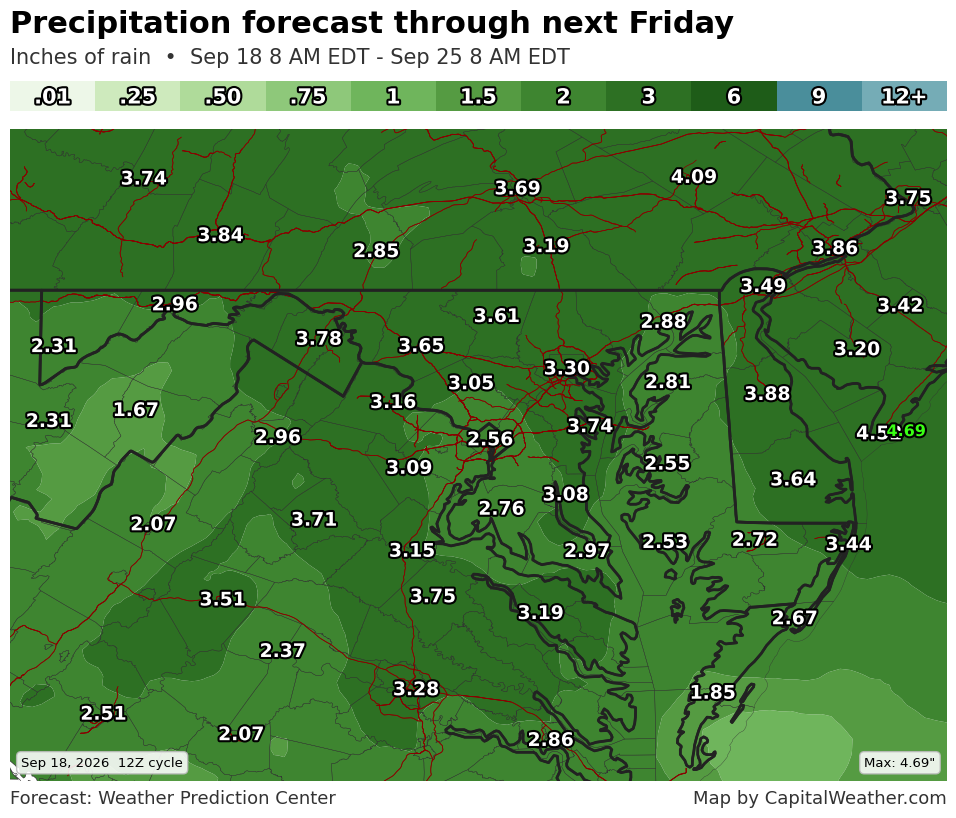 Next week could be DC's wettest of the year