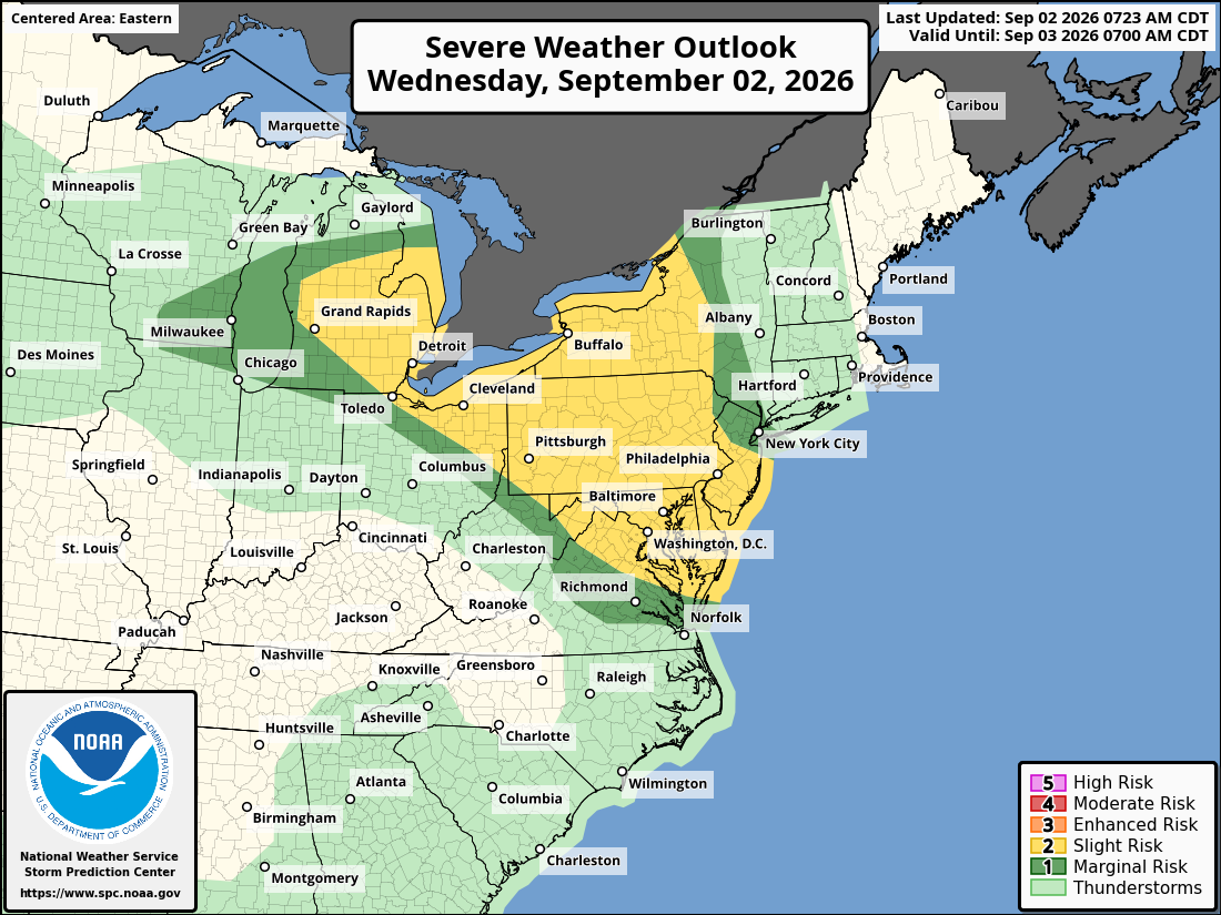 DC area could see severe storms over the next two days