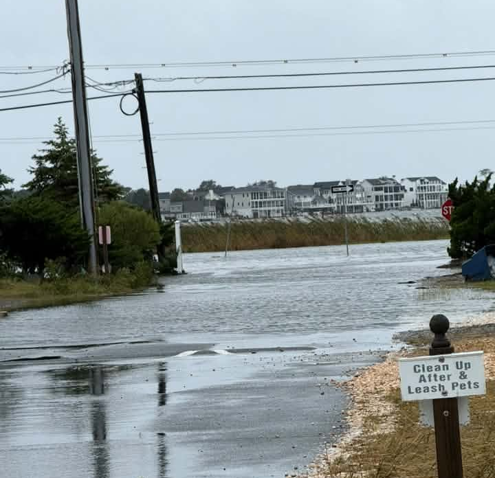 Flooding in North Bethany Beach, Delaware, Saturday morning.