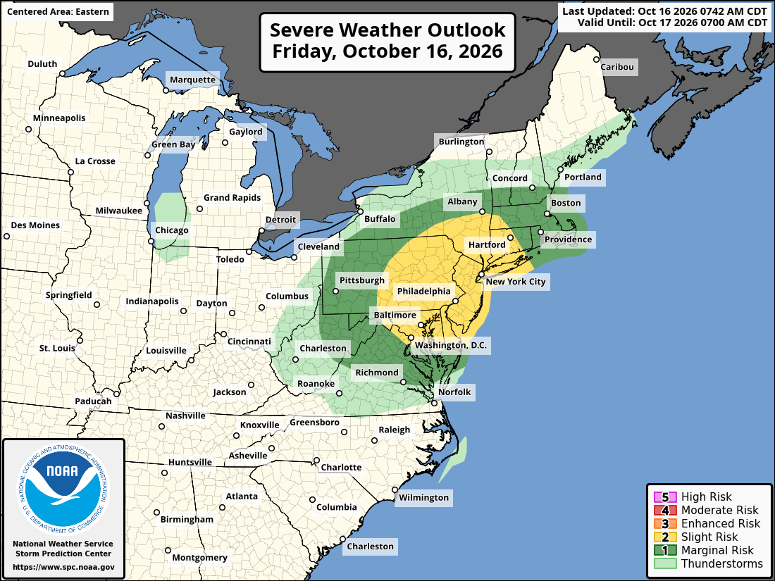 Friday night's storms could bring strong winds, then temperatures drop 1 Risk of severe storms Friday.