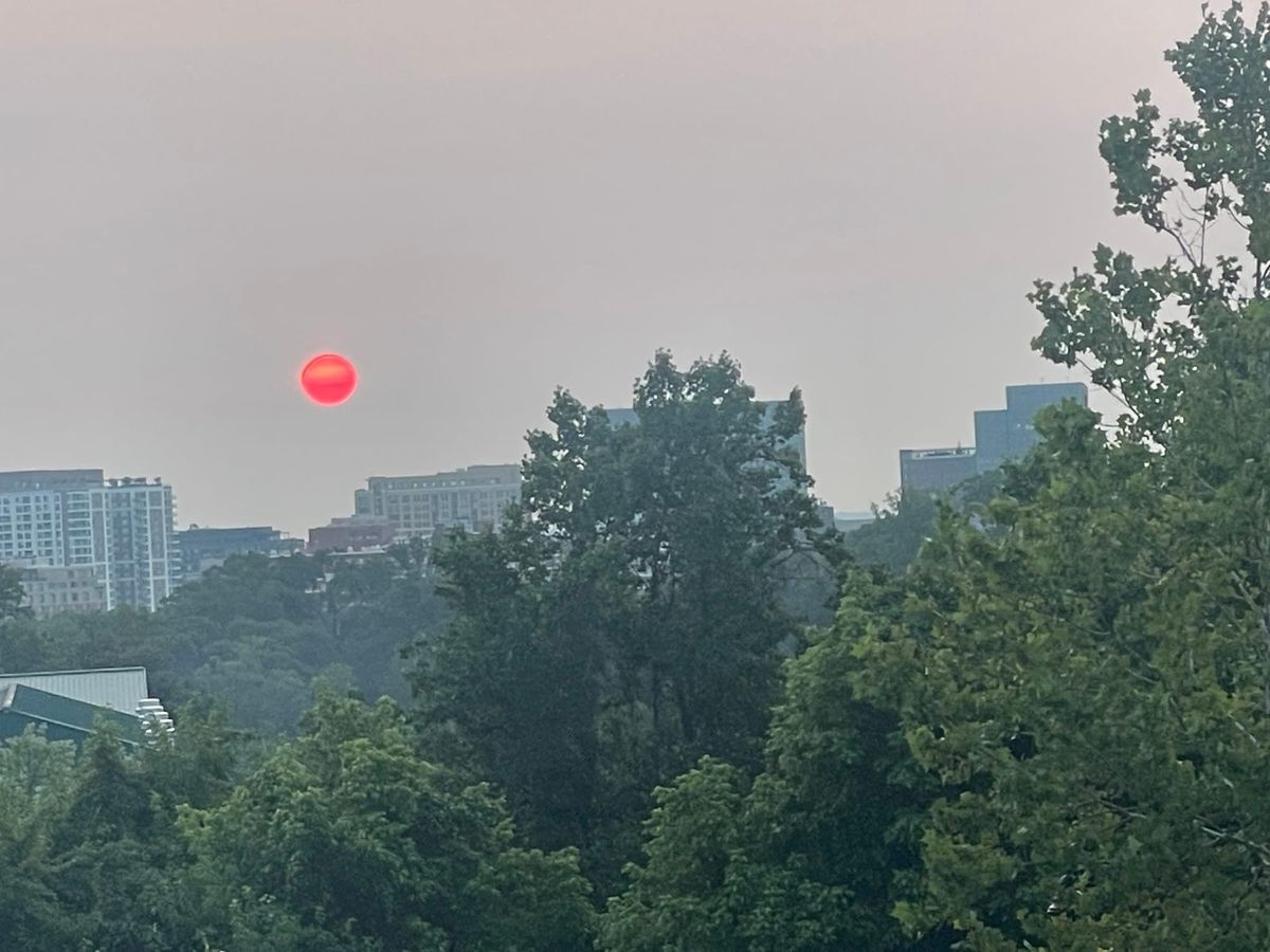 Wildfire smoke is back in the DC area and will hang around for a while