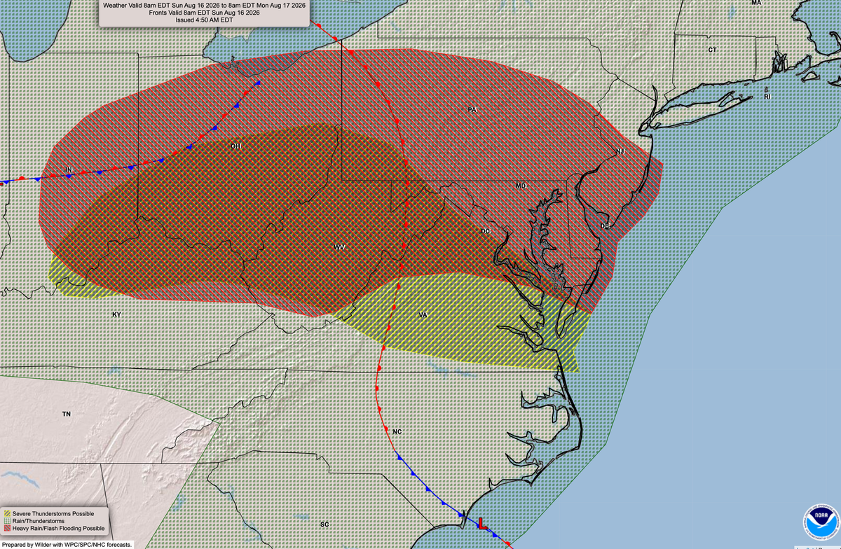 Sunday storm intensity