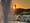 Sunrise behind the Old Post Office Tower in DC