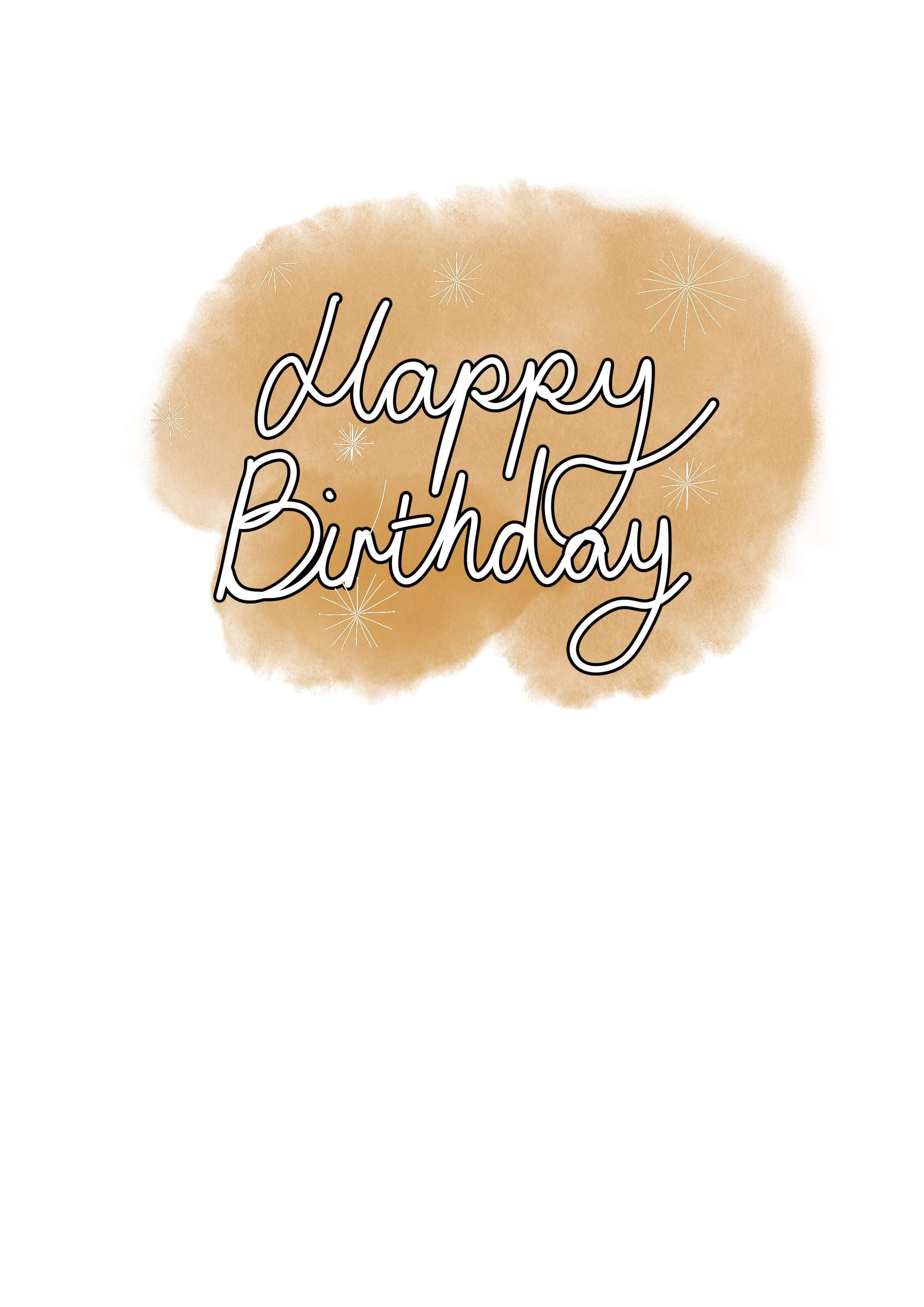 Image from the Cute Birthday Cards Ideas article of a golden cloud and happy birthday