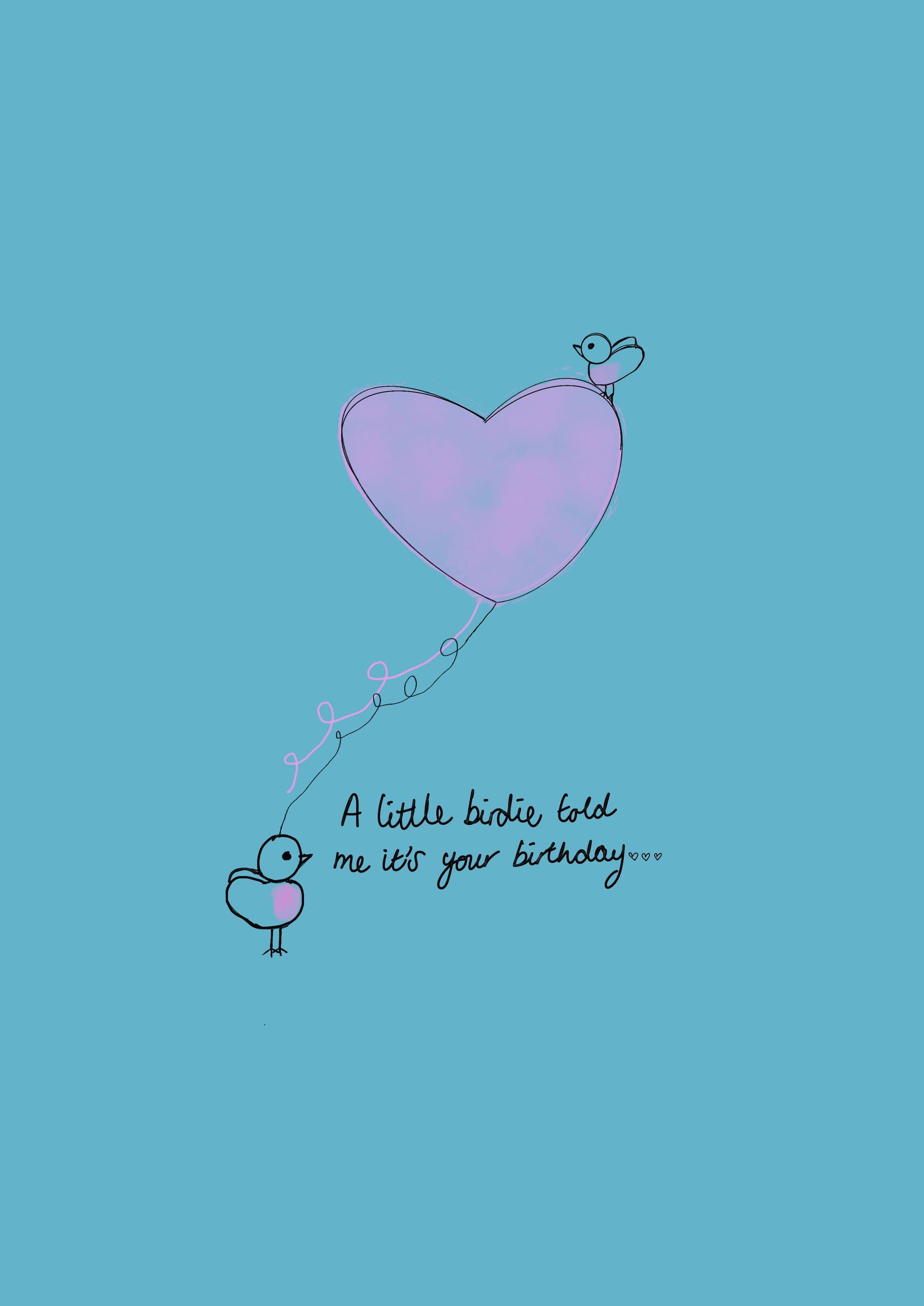 Image from the Cute Birthday Cards Ideas article of a little birdie told me it's your birthday