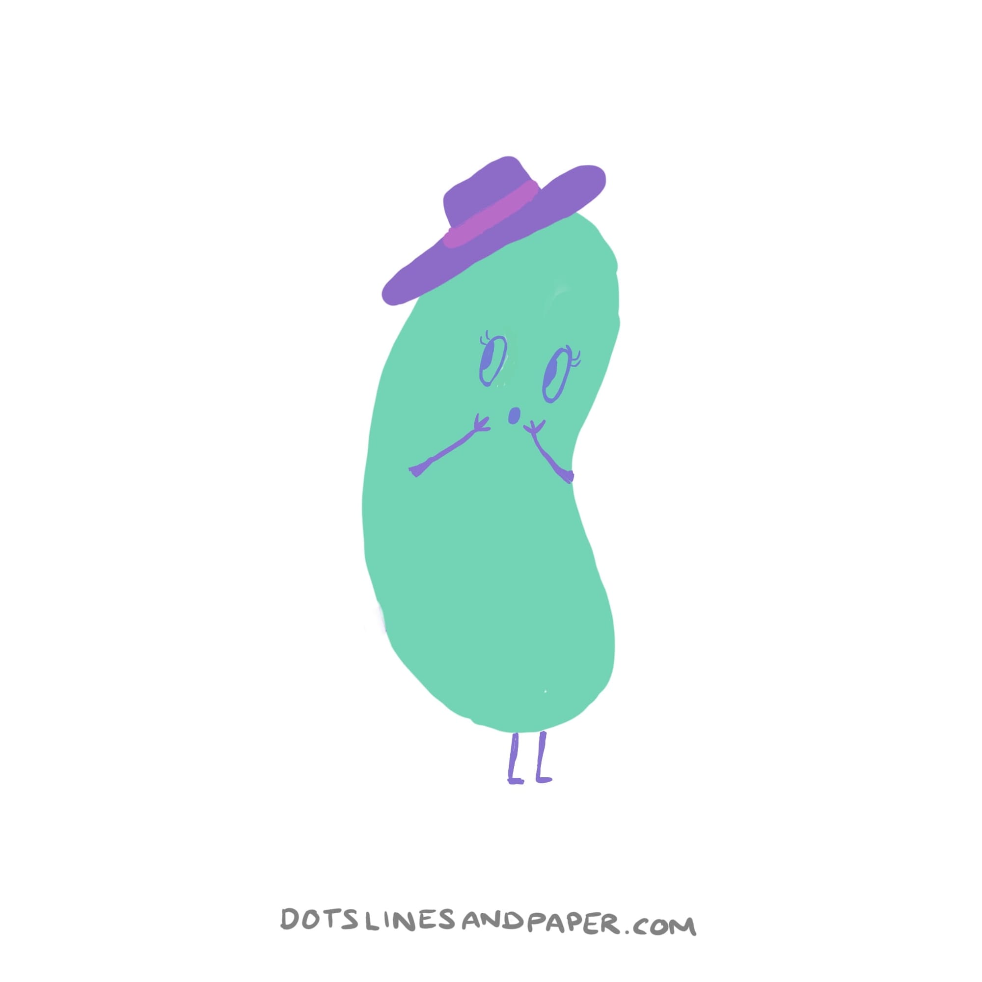 Doodle from the post Cute things to draw - of a surprised pickle