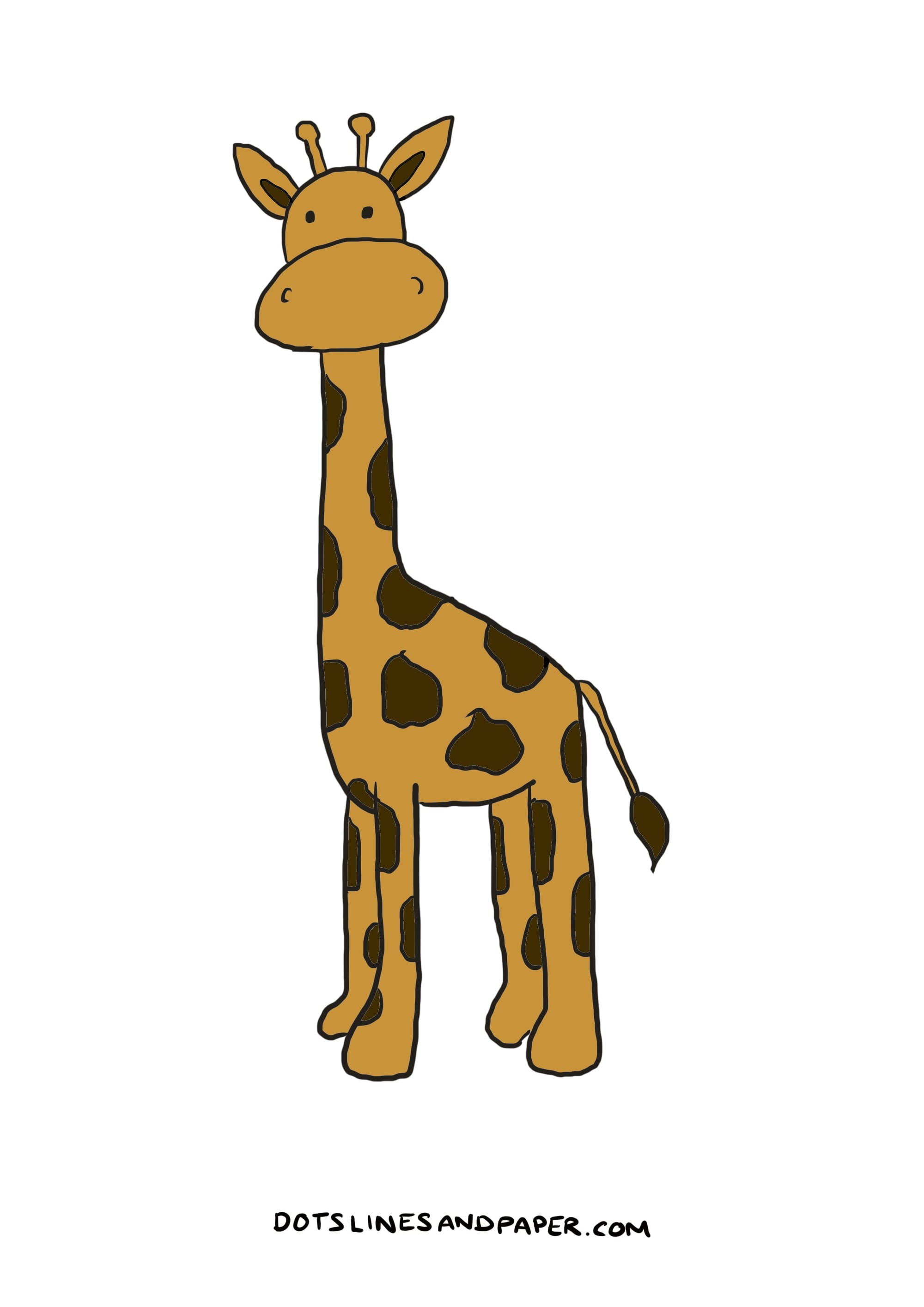 Doodle from the post Cute things to draw - of a cute little giraffe