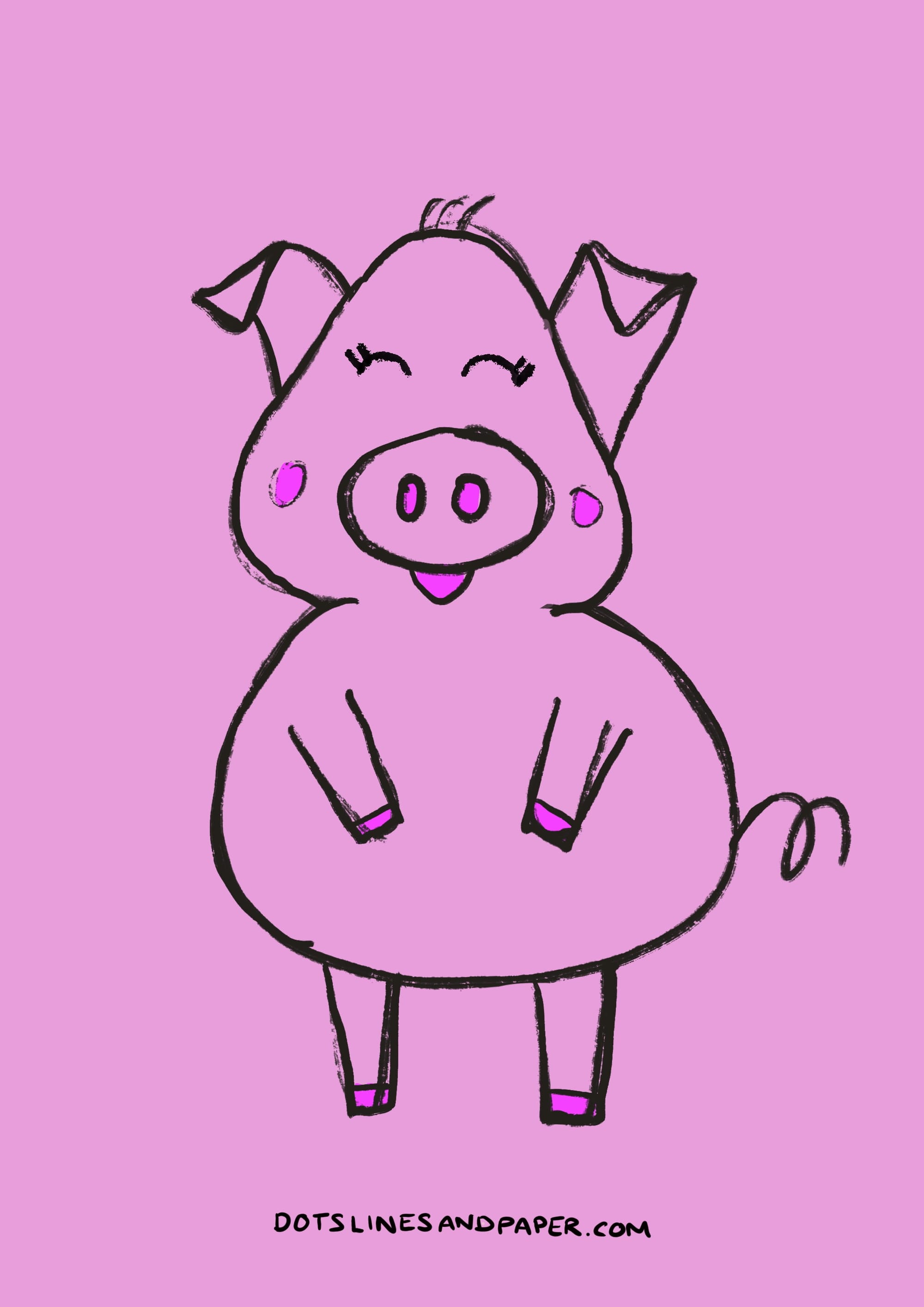 Doodle from the post Cute things to draw - of a cite little piggy