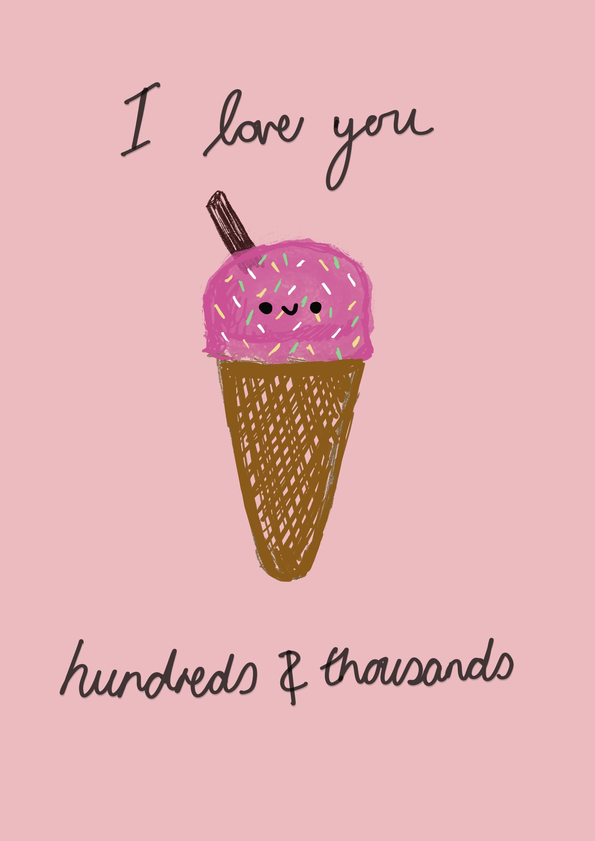 Easy & Cute Mother's Day Card Idea of a kawaii ice cream