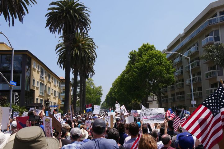 Photo from the No Kings protest held at Palisades Park in Santa Monica on June 14, 2025.