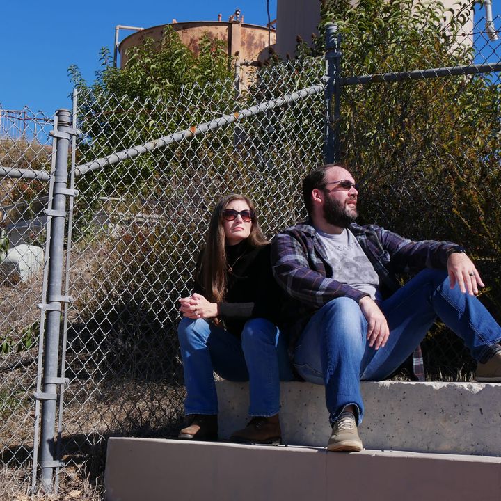 Photo of Jill and Philip at the Cold War-era Nike Missile Control Site LA-96C.