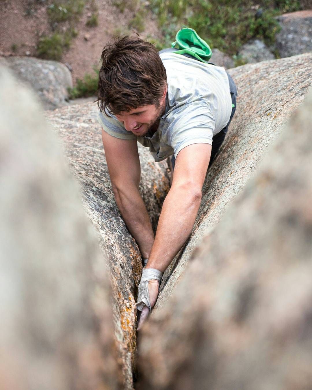 Some crack bouldering, though the anchors at the top may