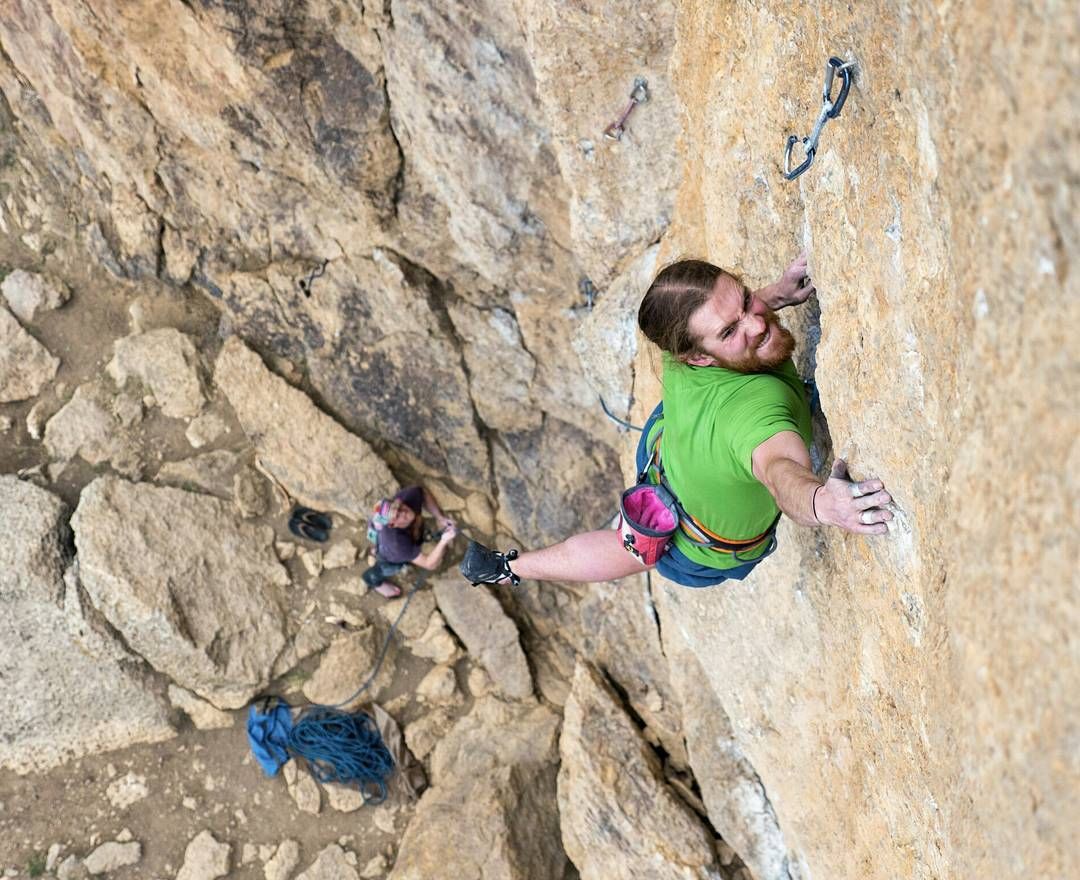 Ken hucking through the crux of Lightner's "The Road to