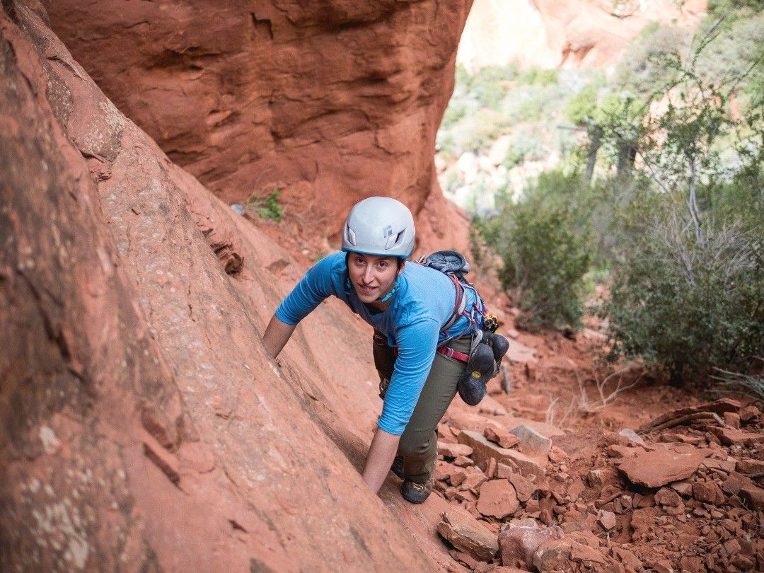 I wrote words about a desert tower I climbed with