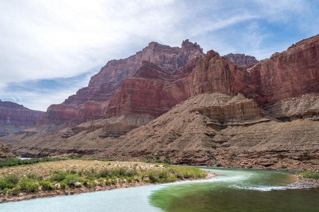The confluence of the Little Colorado River in the Grand