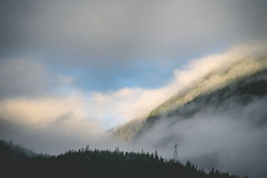 A little break in the clouds shortly after sunrise this