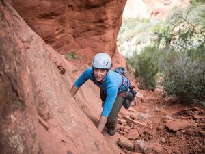 I wrote words about a desert tower I climbed with