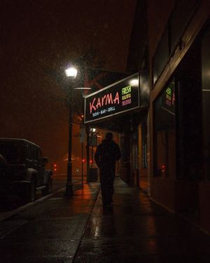 Winter snowstorm in the high desert