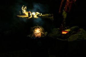 Julian discovers you shouldn't look into a headlamp while